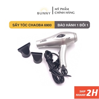 Máy sấy tóc CHAOBA bạc 6900 công suất lớn 1600W,  2 chế độ sấy nóng mát, bảo hành lên đến 3 tháng về nguồn điện