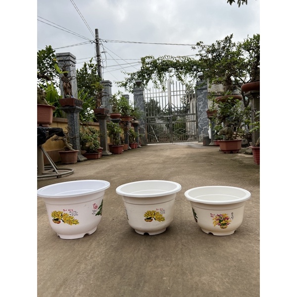 CHẬU NHỰA TRÒN CAO CẤP ĐƯỜNG KÍNH 26,24,22cm
