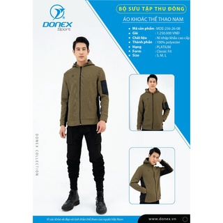 Áo Khoác Thể Thao Nam DONEX PRO Form Chuẩn, Kiểu Dáng Thể Thao Phối Màu Thời Trang, Chất Nỉ Cao Cấp MDE-256