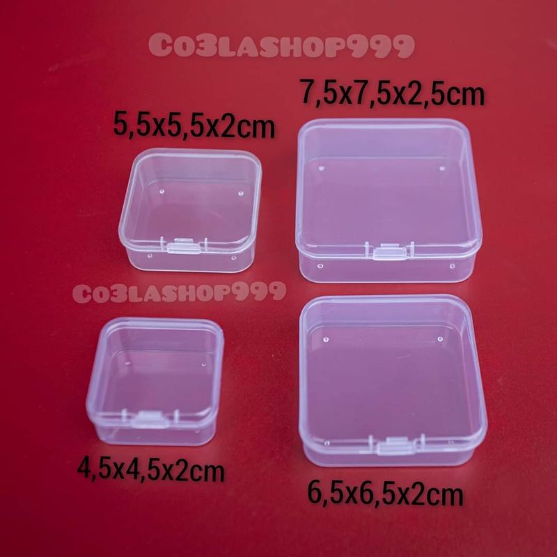 Sỉ 100 hoặc 200 hộp mini trong suốt tùy phân loại HÀNG KHÔNG BAO BÌ đựng phụ kiện.