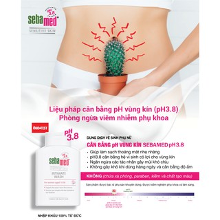 Dung dịch vệ sinh phụ nữ chuẩn cân bằng pH vùng kín Sebamed Feminine