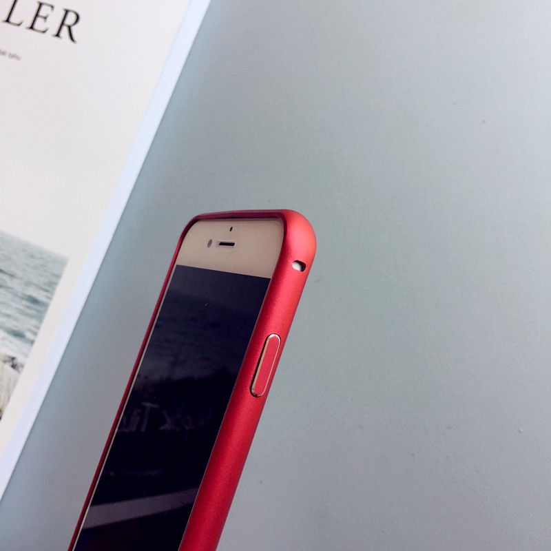 IPhone11 12Pro max Metallic Alloy Bumper Cover Rose-gold China Red Metal Xsmax XR 7/8PLUS 6S SE2020