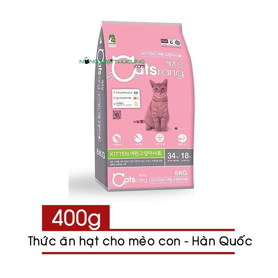 HẠT CATSRANG KITTEN GÓI 400G - THỨC ĂN CHO MÈO CON DƯỚI 12 THÁNG TUỔI