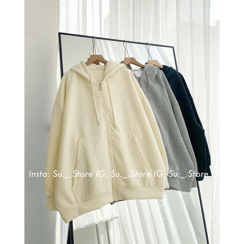 Áo khoác nỉ bông dày họa tiết nổi mã Aokhoacnixop132_P11K8