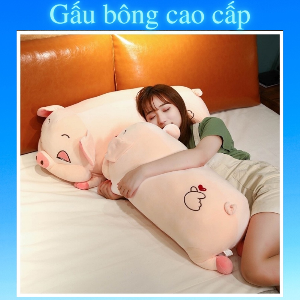 Gấu bông to Lợn Ong 🛡𝑯𝒂̀𝒏𝒈 𝑪𝒂𝒐 𝑪𝒂̂́𝒑🛡, gối ôm hình thú nhồi bông Heo biến hình Ong siêu cute mềm mịn