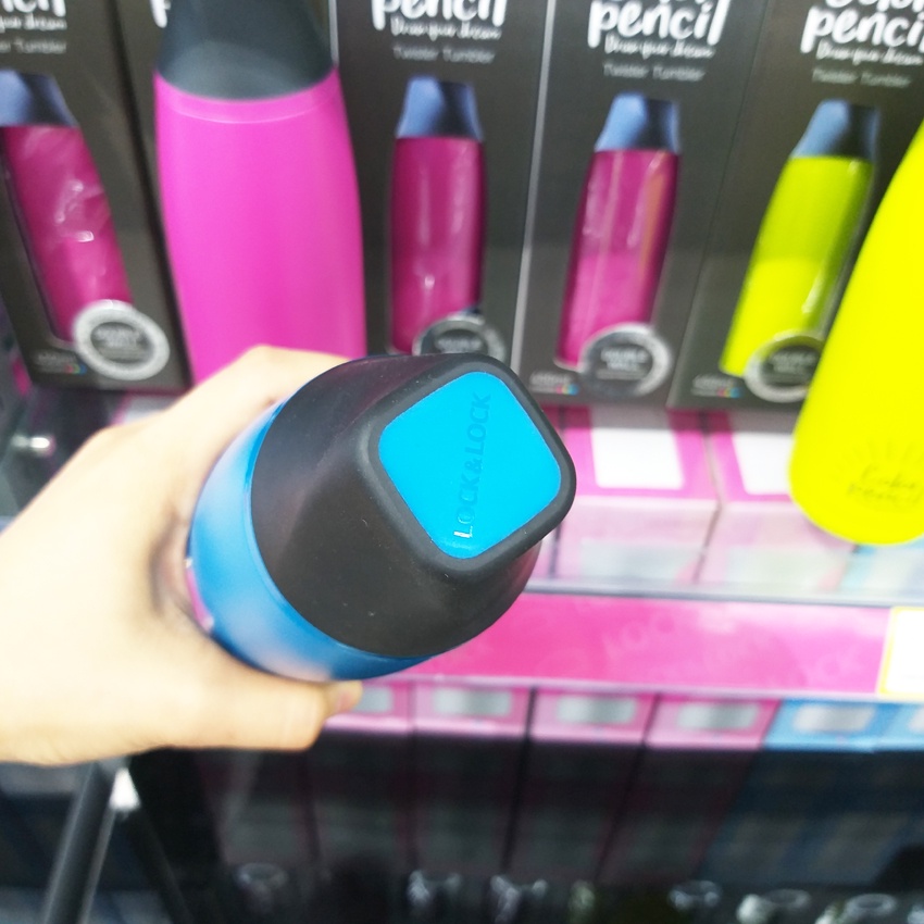 Bình giữ nhiệt Lock&amp;Lock Twister Tumbler 450ml Màu xanh dương LHC4152BLU