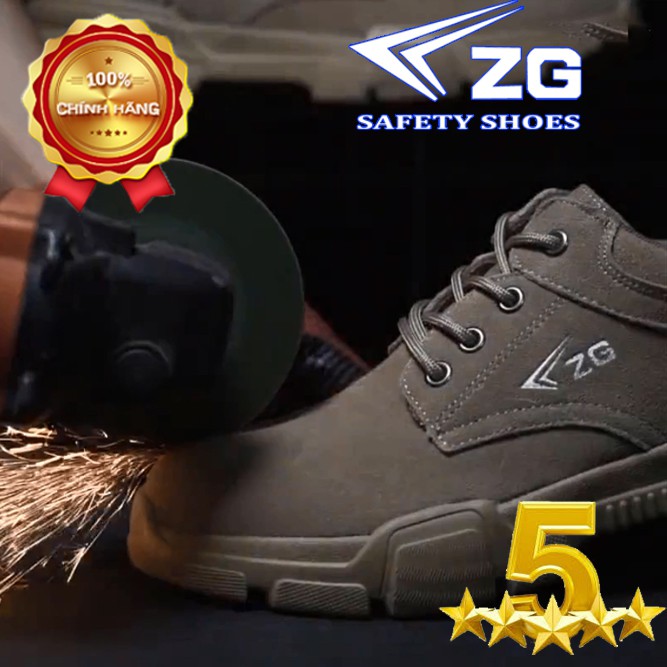 Giày bảo hộ ZG chống đinh, chống dập ngón và chống trơn trượt chính hãng, cổ thấp, đẹp, thời trang, chất lượng cao