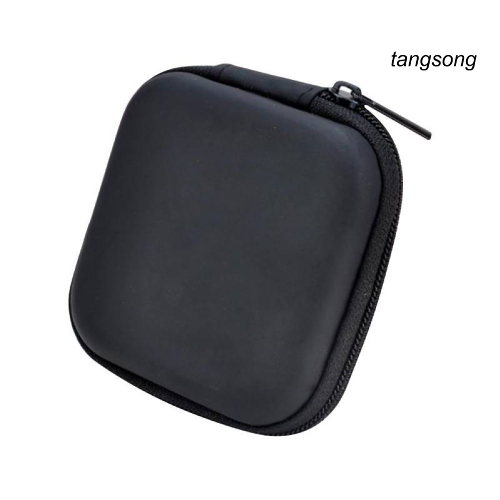Túi đựng tai nghe / dây cáp hình vuông mini có khóa kéo tiện dụng chất liệu EVA