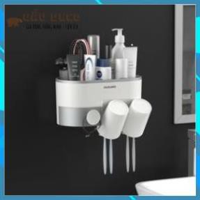 Kệ nhà tắm thông minh Ousuwo [FREESHIP] – Hàng chính hãng - Dán tường kèm cốc cao cấp
