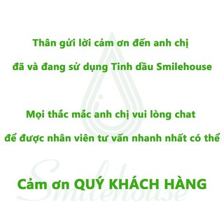Tinh dầu nguyên chất Sả Java Smilehouse.