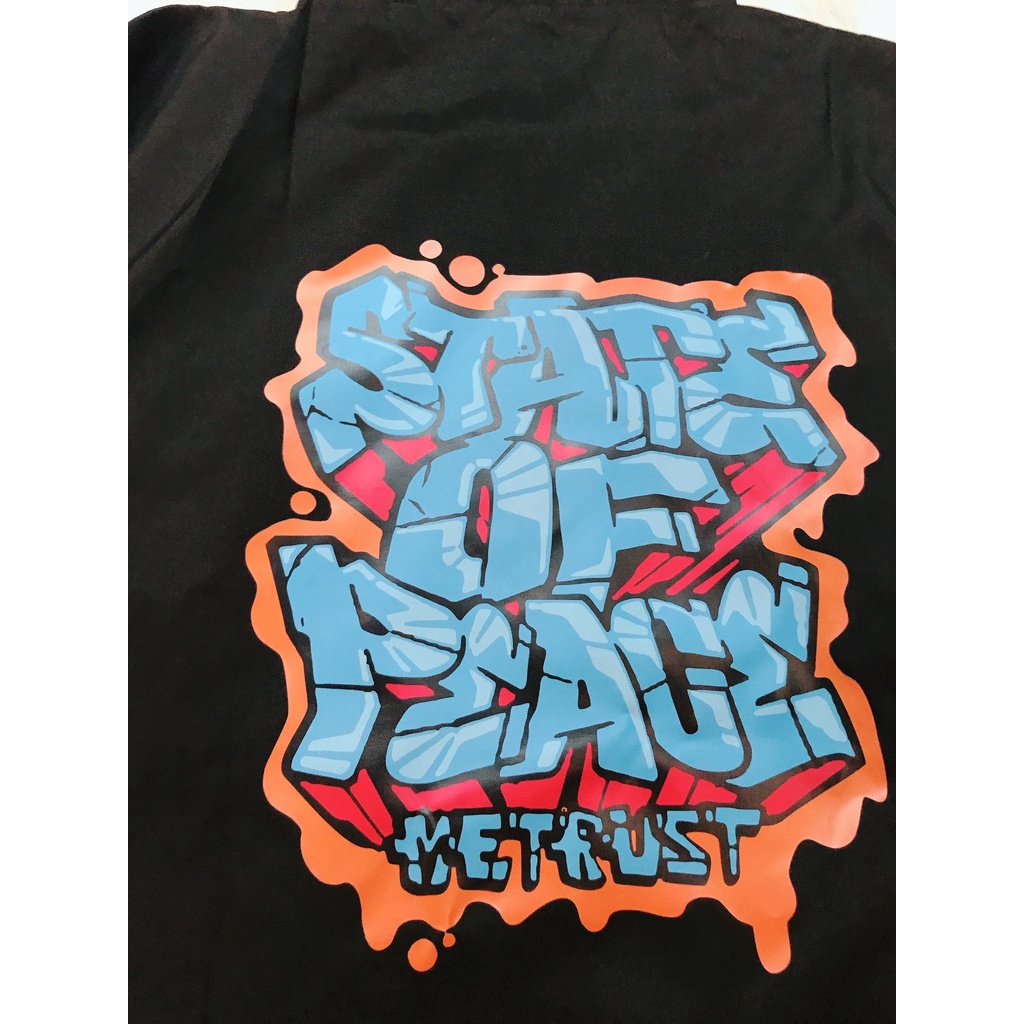 ÁO KHOÁC KAKI NÚT BẤM/ ÁO JACKET ĐEN IN HÌNH STATE OF PEACE ,FREESHIP,HÀNG VNXK 2 LỚP CHÓNG NẮNG,1993CLOTHINGG