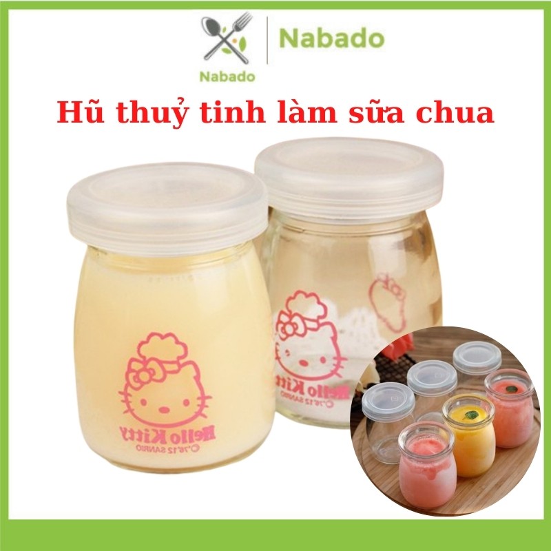 Hũ làm sữa chua Hũ sữa chua thuỷ tinh 100ml