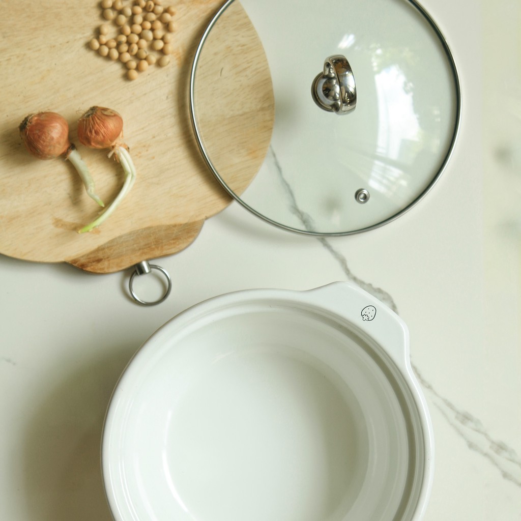 Nồi thép tráng men nhập khẩu cao cấp CHEFTINA - dùng được bếp từ, kích thước 18 cm