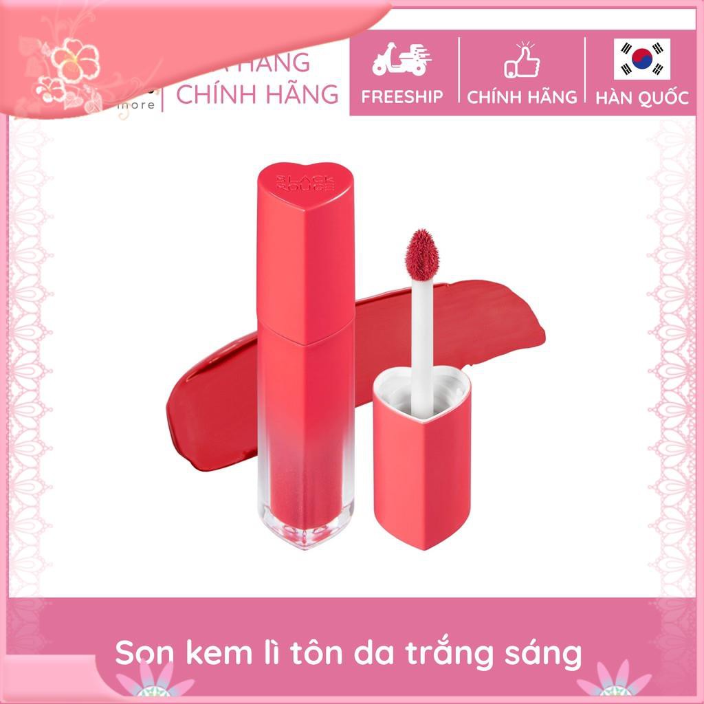 Son kem lì Black Rouge Color Lock Heart Tint chính hãng Hàn Quốc, màu hồng tím, chất son mềm, lâu t