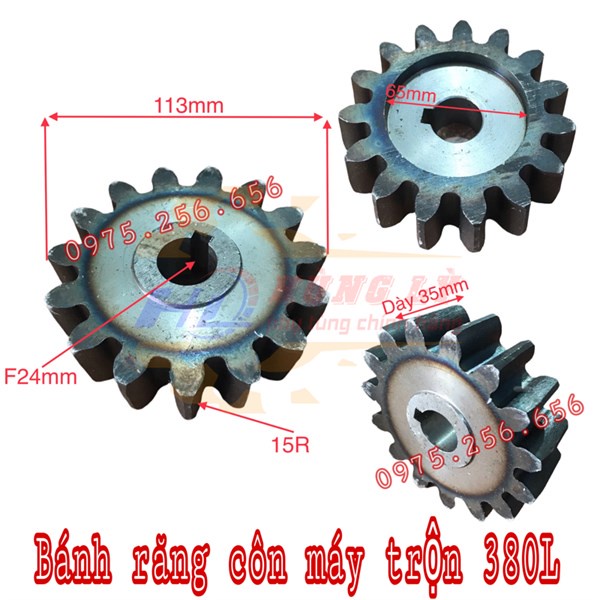Bánh Răng côn máy trộn 380L phụ tùng máy trộn phụ tùng Hùng Lỳ