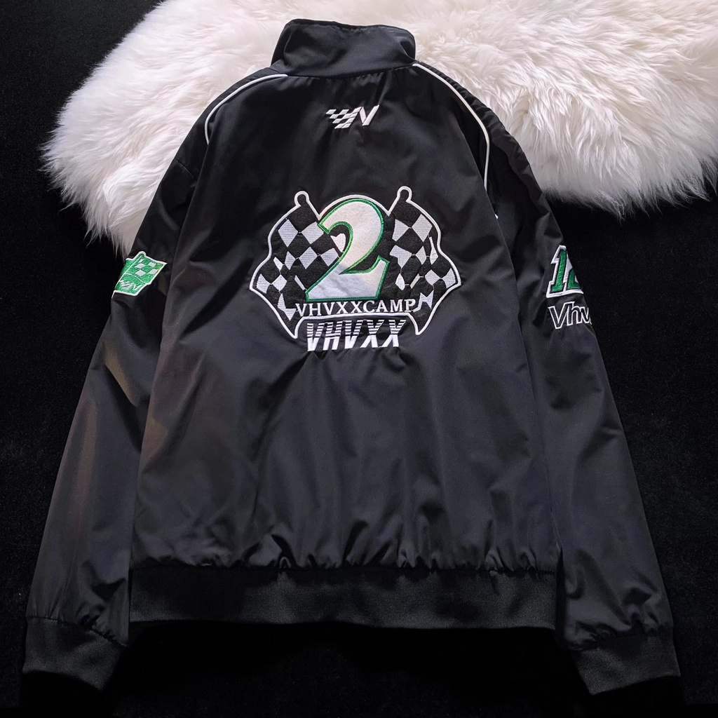 Áo khoác bóng chày có thêu hoa văn độc đáo dành cho người đi xe đạp nam