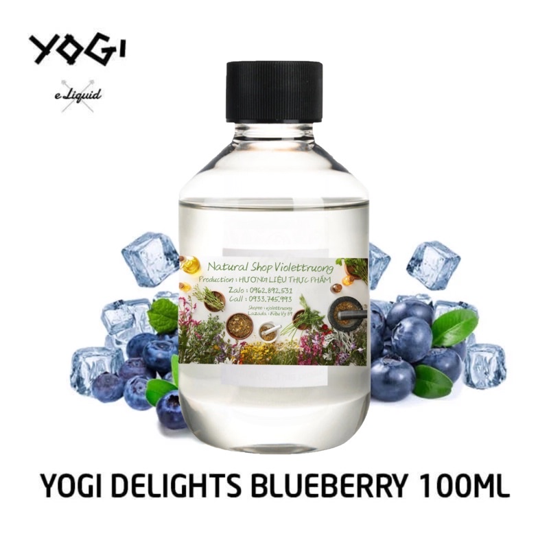 100ml Tinh dầu trái cây đậm đặc chưa pha PG & VG - Hương Việt quất Trong Suốt Không Màu