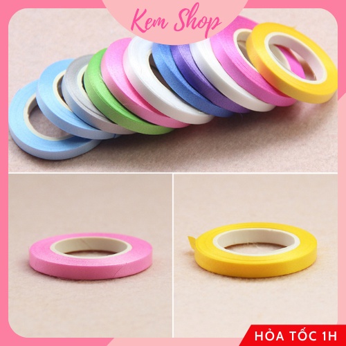 Cuộn dây ruy băng buộc bóng, dây treo banner 10m size nhỏ nhiều màu trang trí sinh nhật - Kem Shop K307