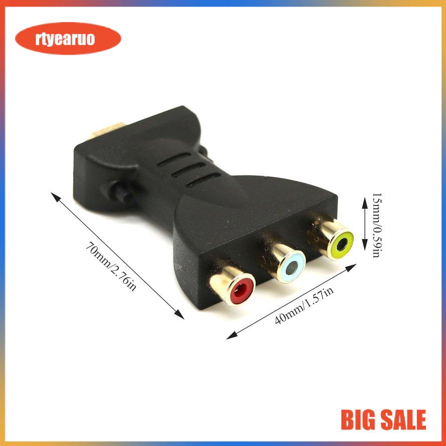 【199k0207】AV Digital Signal HDMI To 3 RCA Audio Adapter Component Converter Video Audio