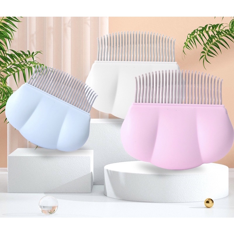 Lược chải lông massage giảm tress, gỡ rối, làm lông bóng mượt, lấy lông chết cho chó mèo hình con sò