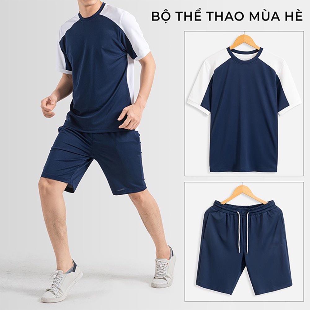 Bộ cộc tay mặc nhà thể thao nam chất cá sấu cao cấp BTN03 Micado