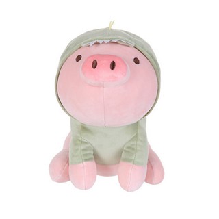 Thú nhồi bông 100% bông mềm mịn hình heo con áo khủng long đáng 