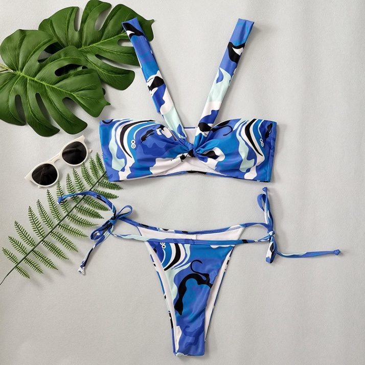 Bikini 2 mảnh sexy LUHAZO Set Đồ Bơi nữ đi biển Màu Loang Mẫu Mới 2022 Âu Mỹ kín đáo  kiểu nữ đẹp 21115 DK2T5