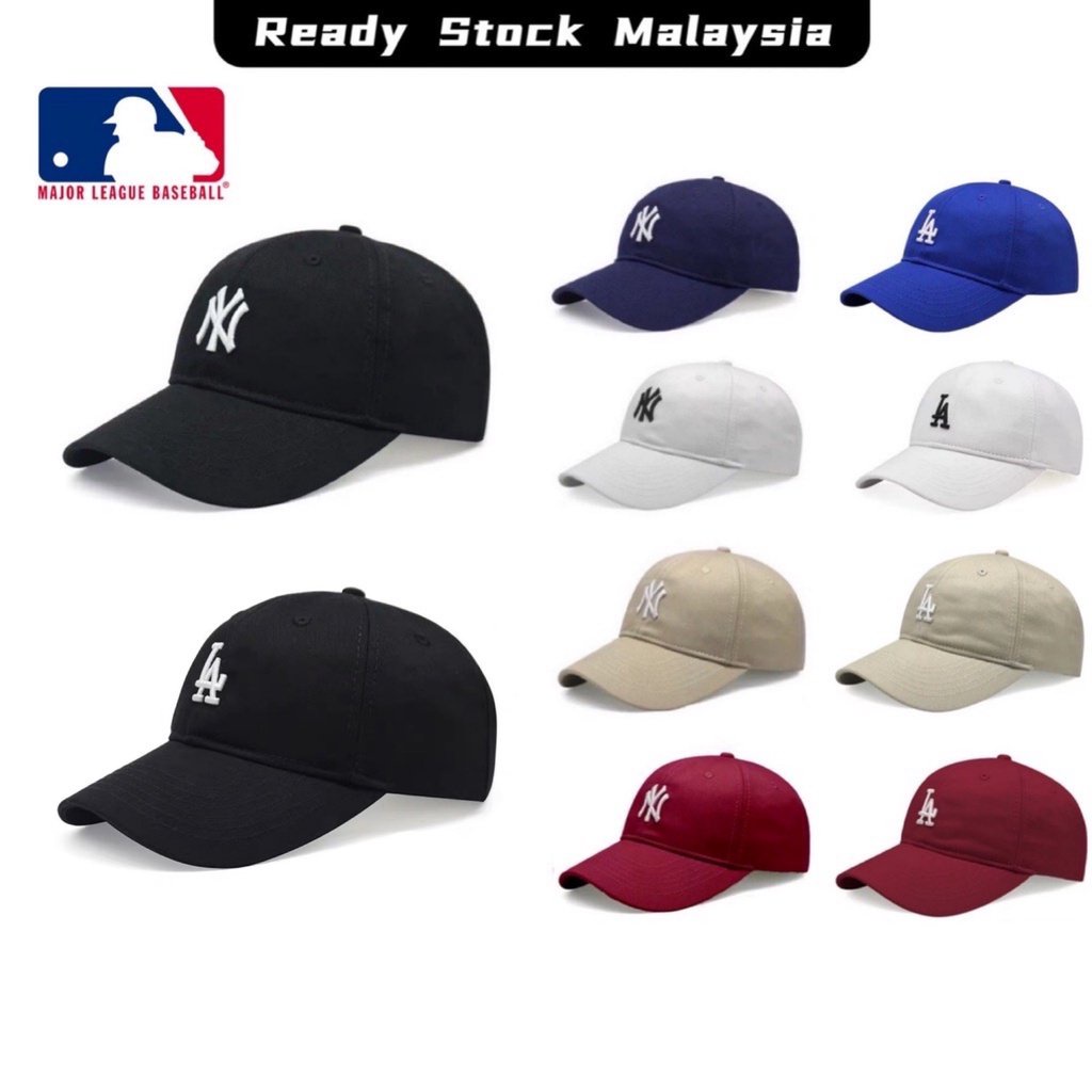 Mũ lưỡi trai phong cách Hàn Quốc có thể điều chỉnh kích thước dành cho nam và nữ MLB NY New York Yankees LA 7kp9