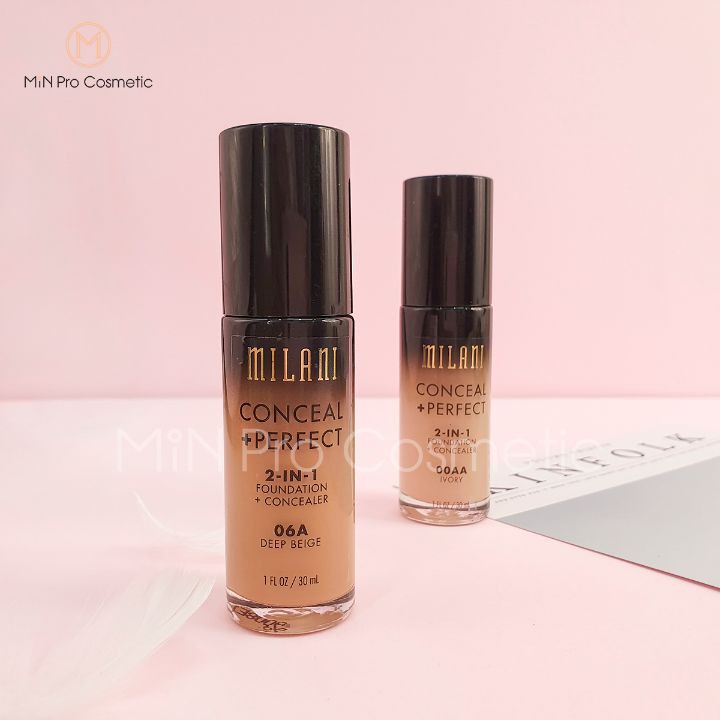 Kem nền Milani Conceal + Perfect 2in1 Foundation + Concealer 30ml