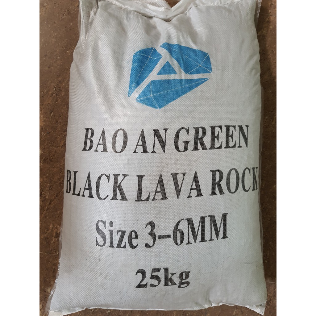 1KG Đá nham thạch đen hoặc đỏ size 3-6mm | Lava đen đỏ | Đá Scoria| đá rải mặt xương rồng sen đá, lithops