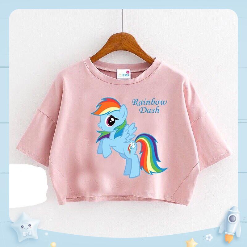 ÁO CROPTOP PONY BÉ GÁI DỄ THƯƠNG CHO BÉ 10-40KG- ÁO THUN BÉ GÁI