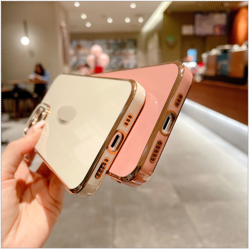 Ốp Điện Thoại Mềm Mạ Vàng Bảo Vệ Camera Dành Cho IPhone 13 12 11 Pro Max XS Max XR X