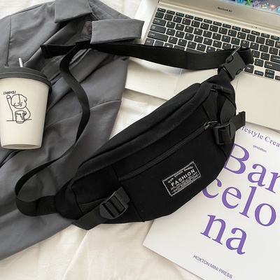 Túi xách nữ - - Túi bao tử có chữ Fashion kiểu dáng thể thao phù hợp cho cả nam và nữ