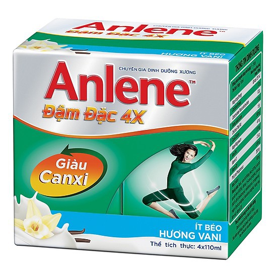 Lốc Sữa bột pha sẵn Anlene Concentrate Multi vani hộp 125ml