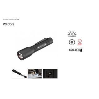 Đèn pin cầm tay nhỏ gọn cao cấp led lenser p3 core – hàng của đức