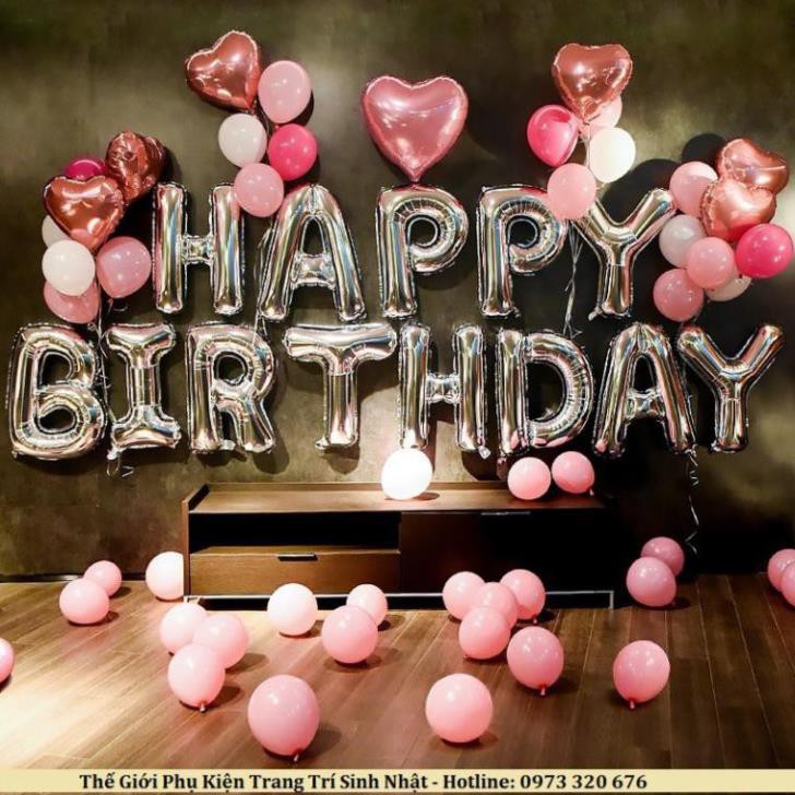 Set Sinh nhật cho bé gái màu hồng - H52