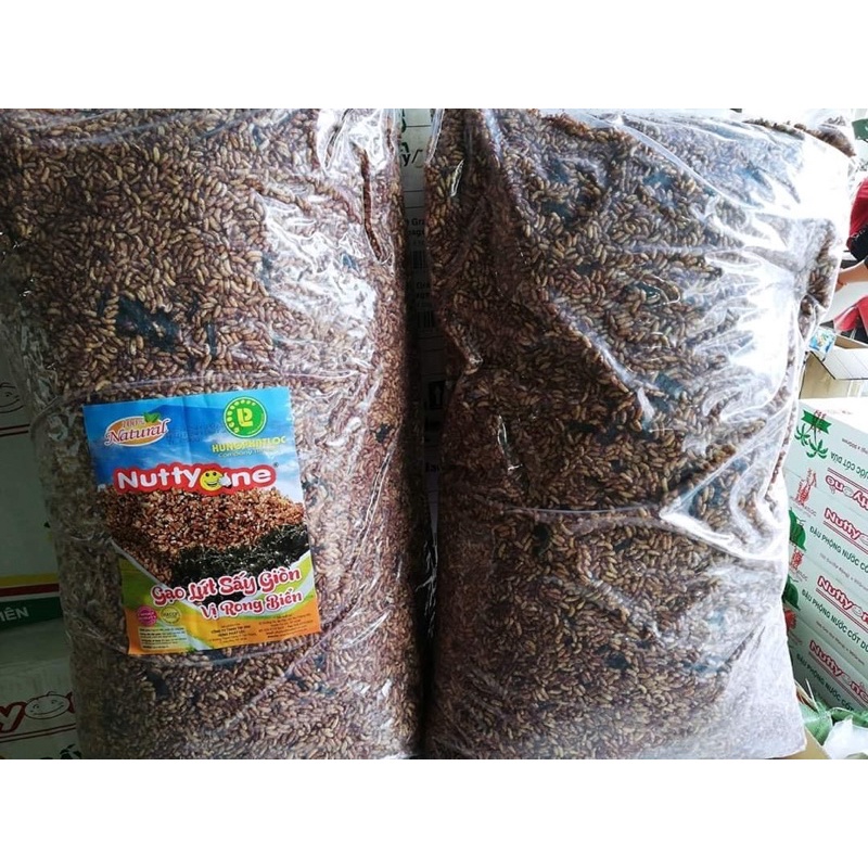Gạo Lứt Sấy Giòn Rong Biển Nuttyone Hũ 320g