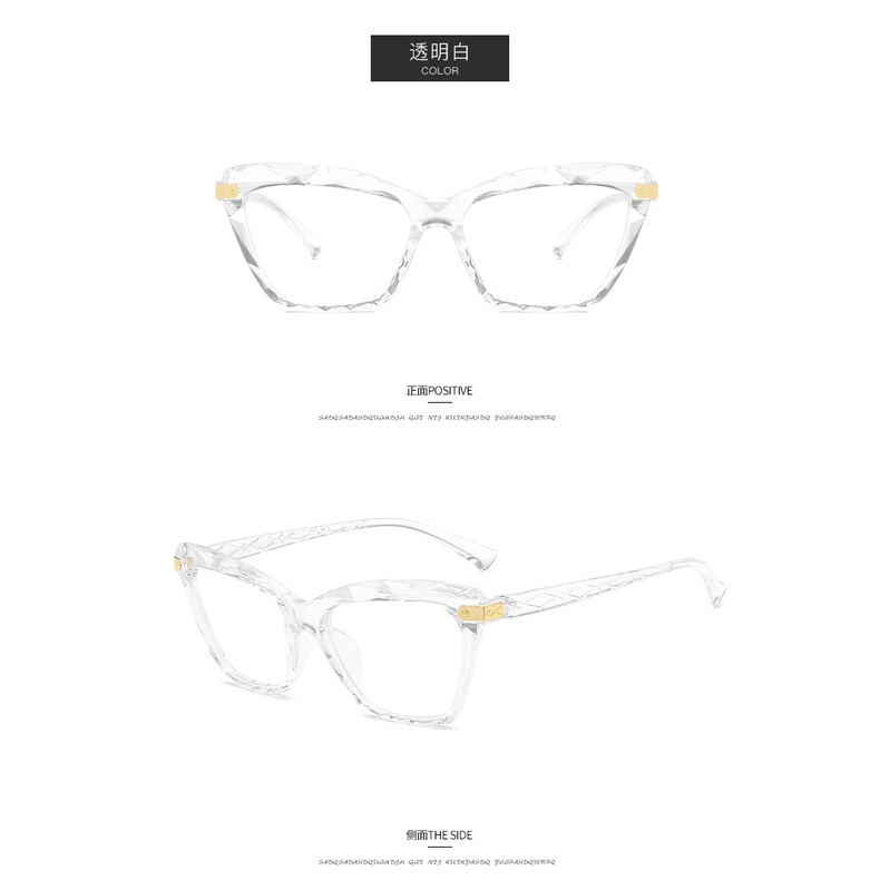 Mắt Kính Khung Mắt Mèo Chống Bức Xạ Phong Cách Phương Tây