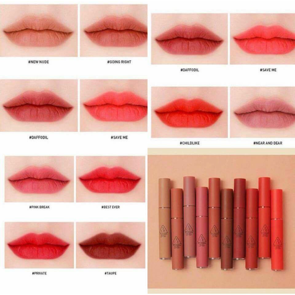 Son kem lì 3CE Velvet Lip Tint