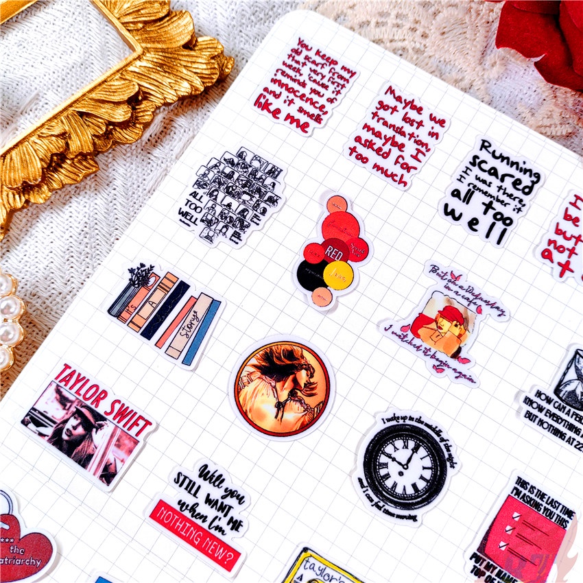 ★★★ Taylor Swift. Sticker Mini Q-1 Dán Trang Trí Album ★★★ 48 Miếng Dán Decal Thời Trang Trang Trí Album