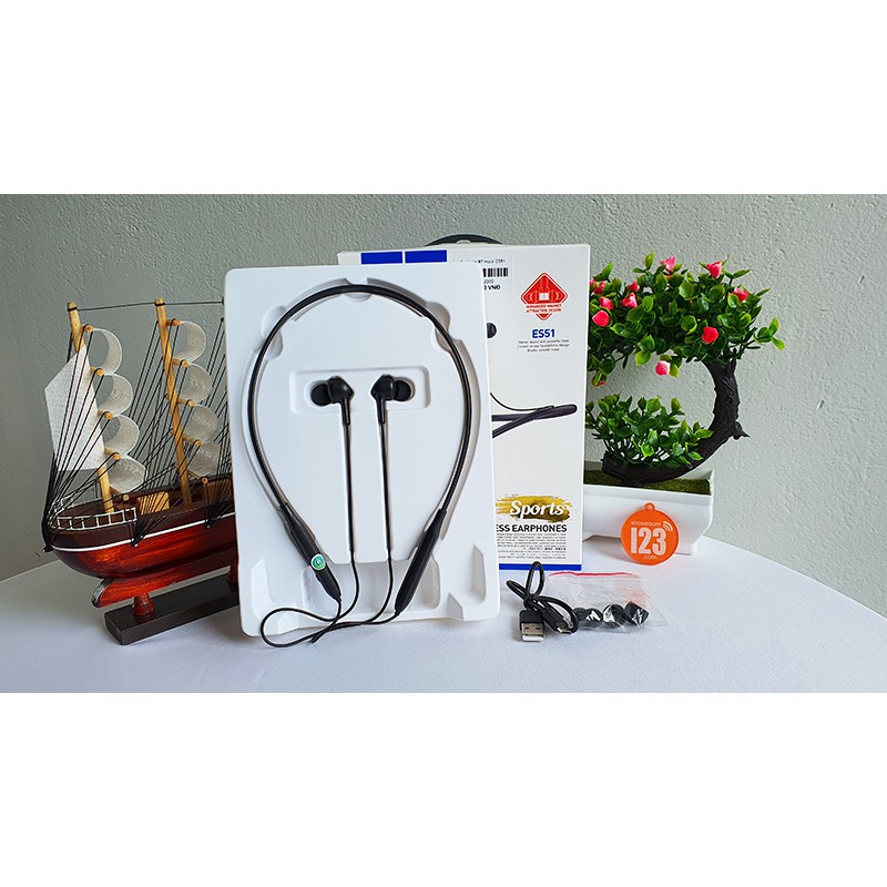 Tai nghe bluetooth thể thao Hoco ES51_Tai nghe không dây tiện lợi tập thể thao