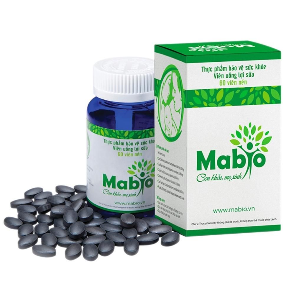Viên Uống Lợi Sữa Mabio Giúp Thông Tuyến Sữa Sau Sinh, Nâng Cao Chất Lượng Sữa Mẹ (Hộp 60 Viên)