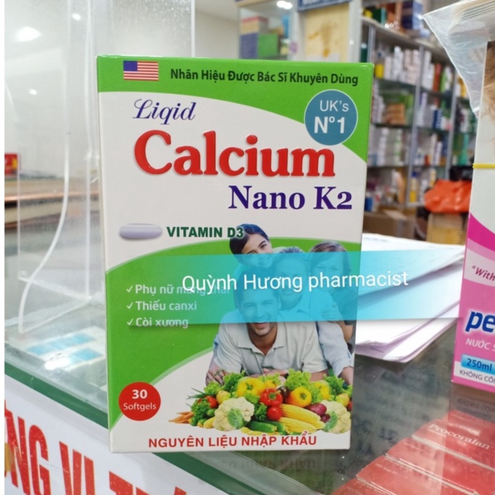 Viên uống CALCIUM NANO K2 lọ 30 viên giúp bổ sung canxi cho cả gia đình