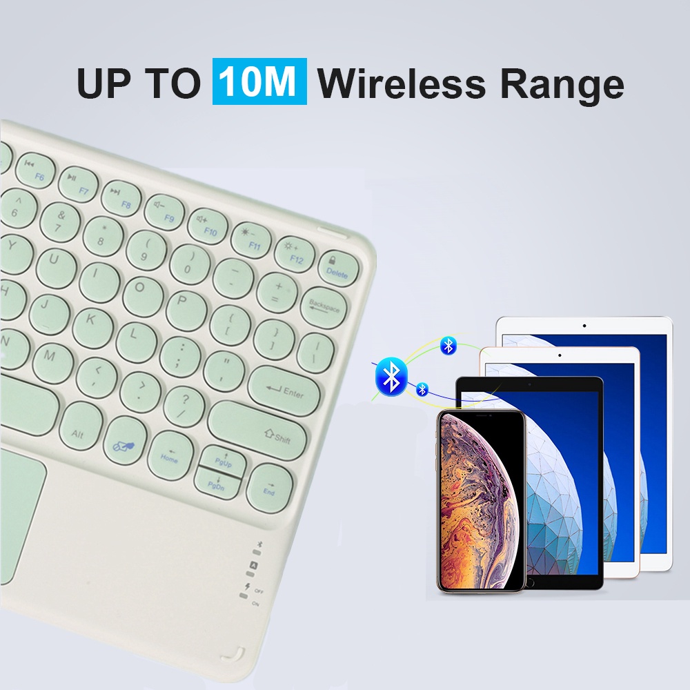 Ốp Máy Tính Bảng Có Bàn Phím Bluetooth Không Dây Cho iPad Touchpad 10.2 '' iPad 7th / 8th / 9th Gen 10.9 '' Air4 / Air5 2021 / 2020 Pro 11 ''