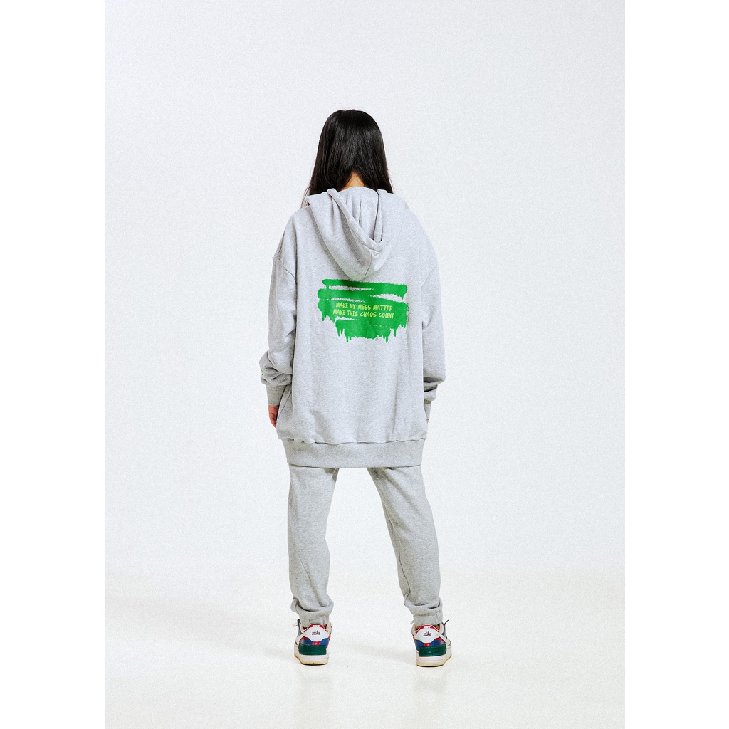 Áo Hoodie 9293 Original DOD màu xám 100%cotton chân cua xịn