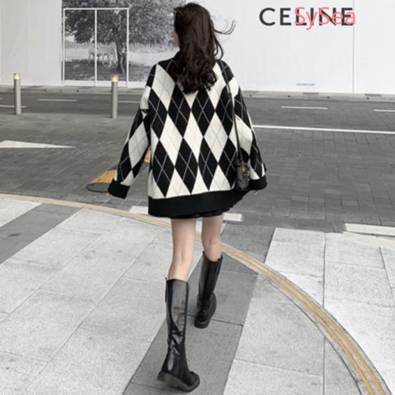 Áo Khoác Cardigan Dệt Kim Thời Trang Thu Đông Cho Nữ