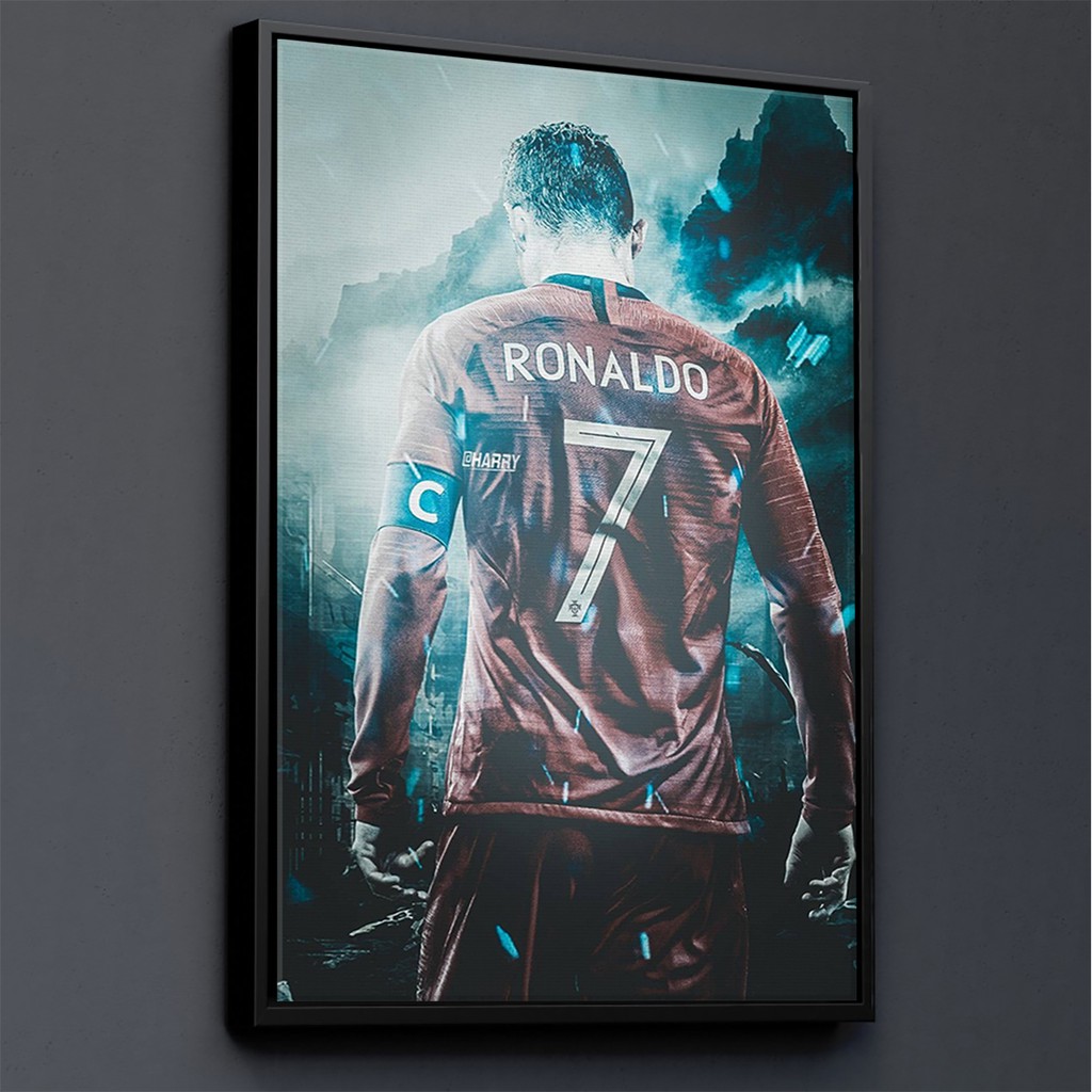 TRANH CANVAS CẦU THỦ BÓNG ĐÁ treo tường in theo yêu cầu - Cristiano Ronaldo CR7 8
