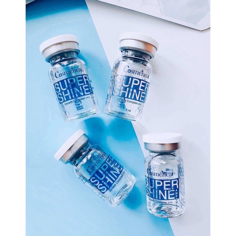 Tế bào gốc phục hồi căng bóng da Cosmeheal super shine ampoule hộp 4 lọ có tách lẻ - Út store