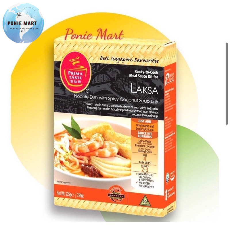 Gói gia vị Laksa trứ danh Singapore hãng Prima Taste
