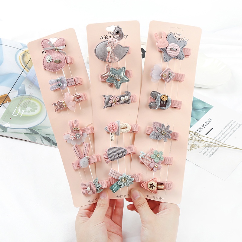 Set 6 Kẹp Tóc Dễ Thương Cho Bé Gái